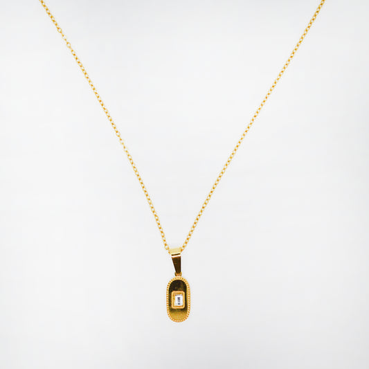 Necklace "Gold Frame" - stainless steel jewelry | ChiChi gold
