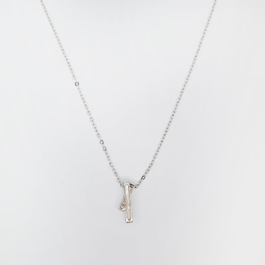 Srebrna ogrlica z dvojnim obeskom β Line & Shine β ChiChi