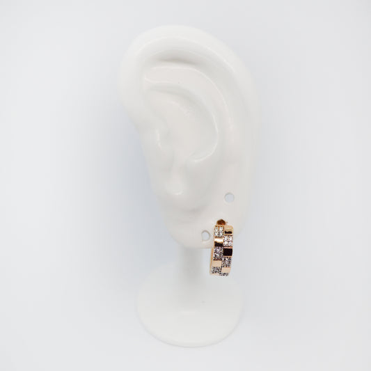 Kvadratasti obroΔasti uhani iz nerjaveΔega jekla z zaponko - ChiChi